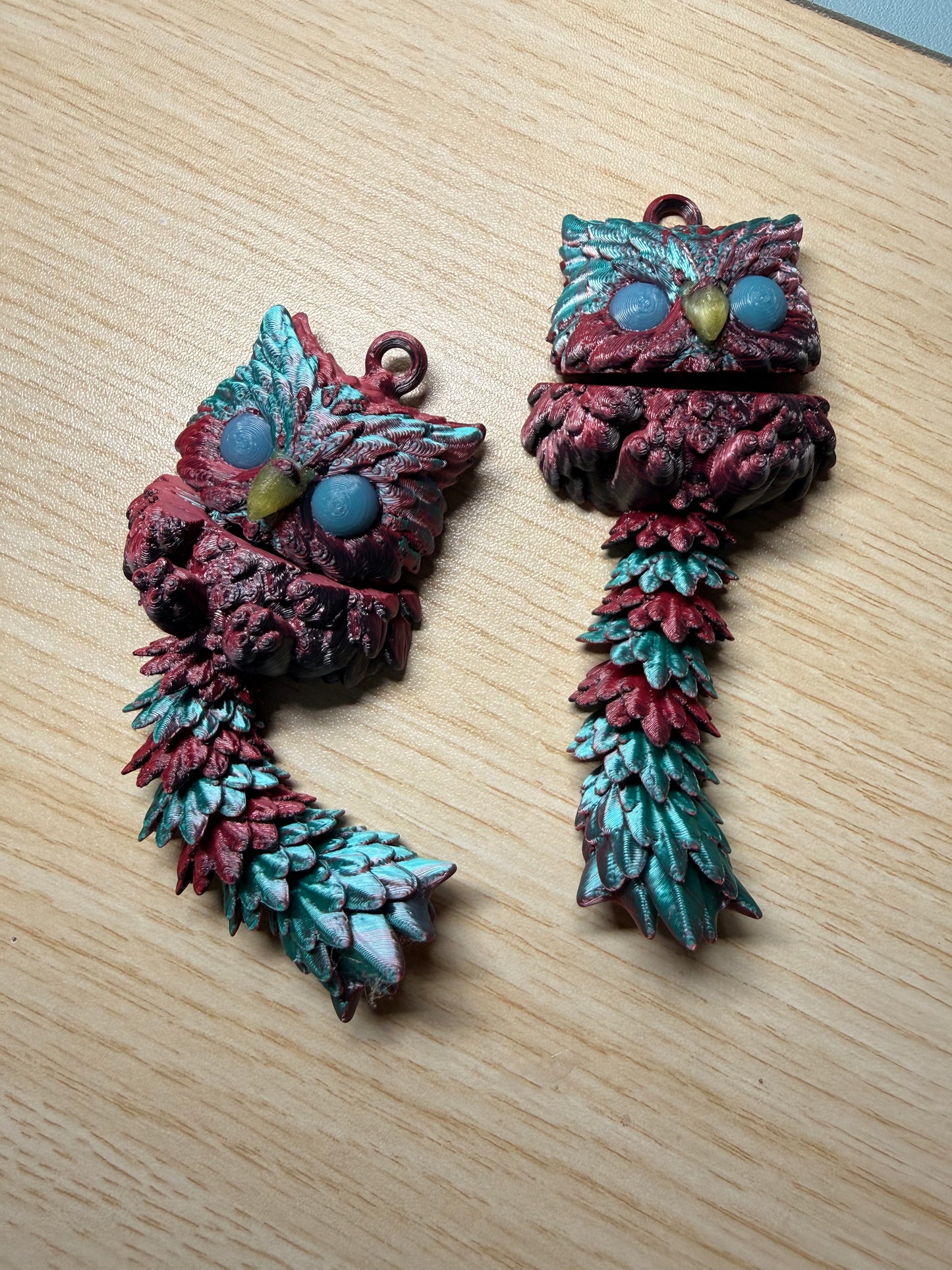 🦉 Articulated Flexi Owl Keychains 🦉