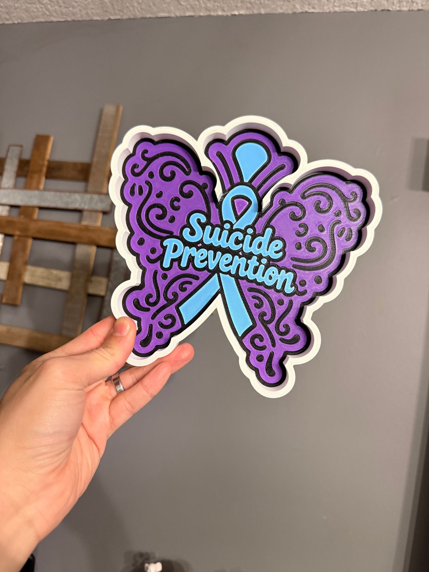 Butterfly Suicide Prevention Awareness Trinket Tray