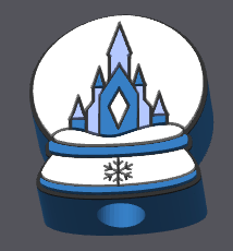 ❄️💙 Frozen Snowglobe Straw Topper | 3D Printed Winter Princess Tumbler Accessory
