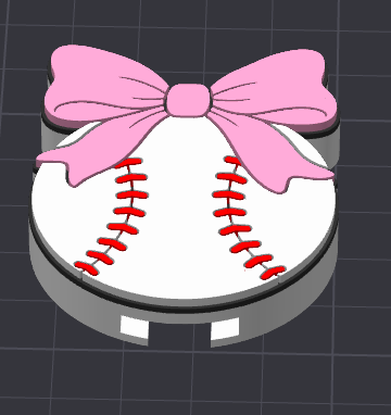 🥎🎀 Softball with Bow Tab Opener