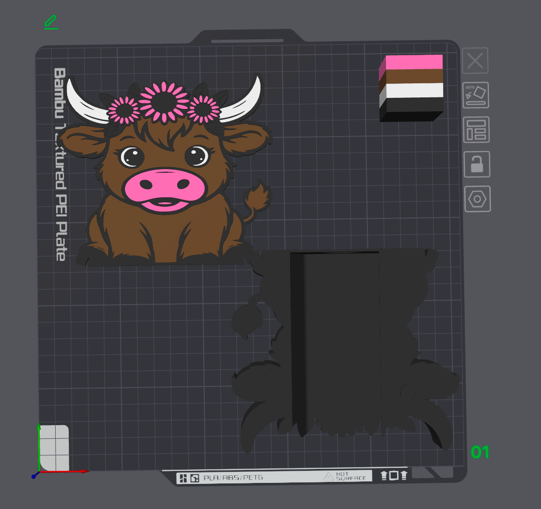 🐮 Highland Cow Soap Holder | 3D Printed BBW Hand Soap Holder