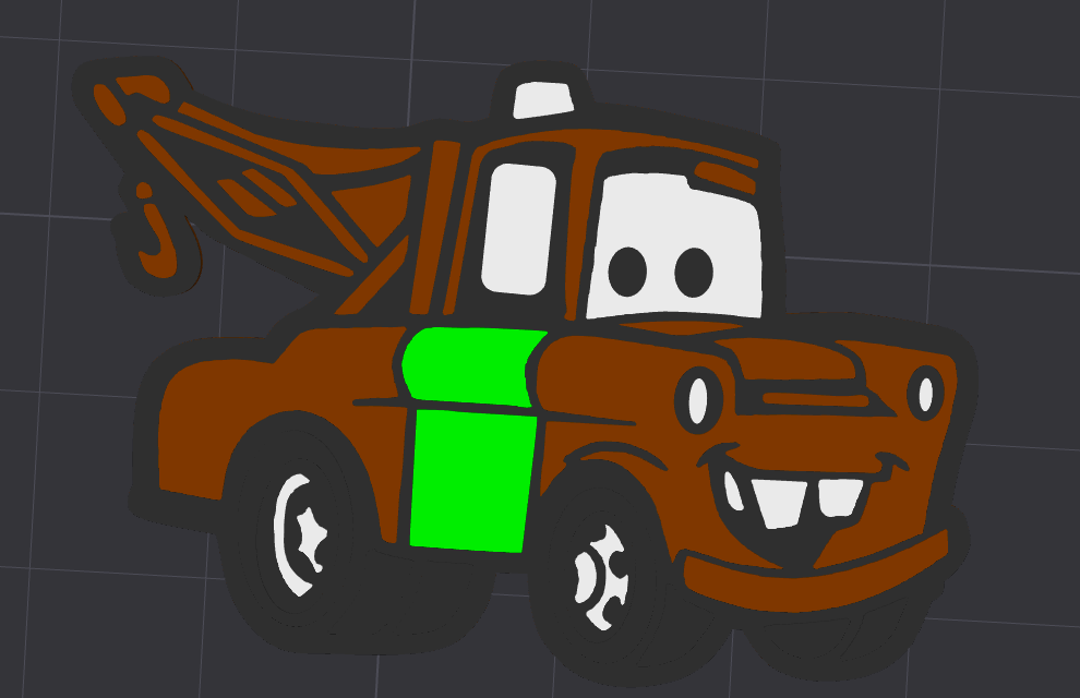 Rusty Truck Flat Back Bead