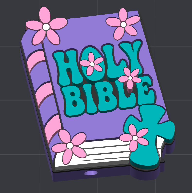 Bible Flat Back Bead