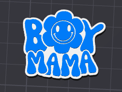 Boy Mama Flat Back Bead | 3D Printed Boy Mom Pen Embellishment