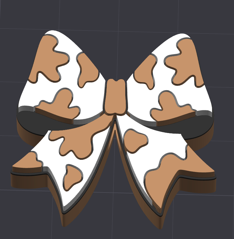 Cow Bow Flat Back Bead