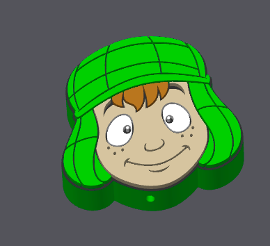 El Chavo del Ocho Flat Back Bead | 3D Printed Character Pen Embellishment