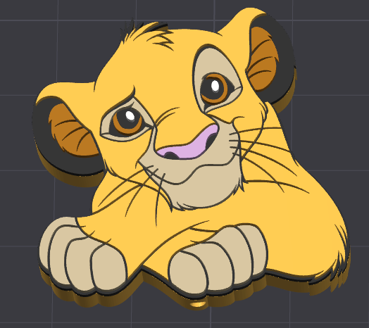 🦁 Lil Lion Cub Flatback Bead