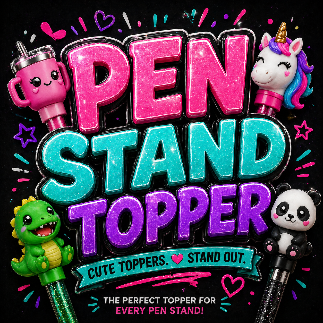 Character Toppers (Pen Stands)