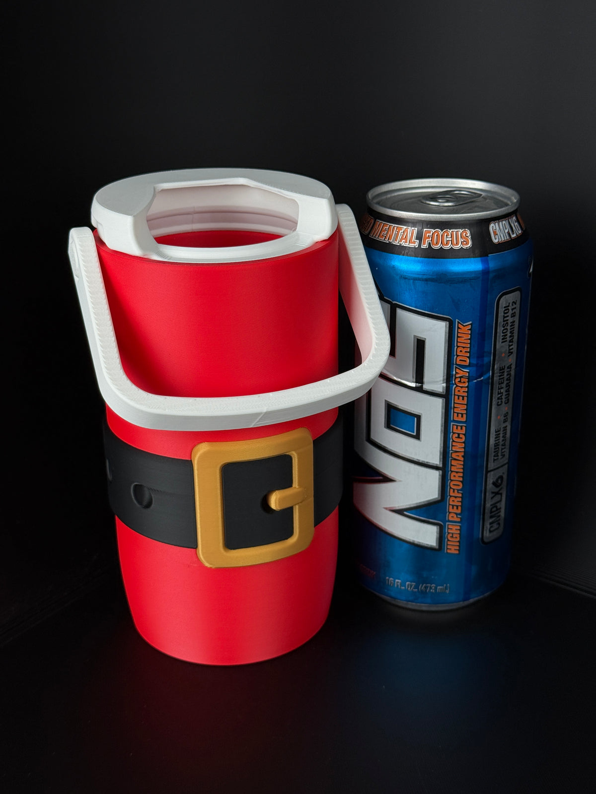 🎅 Santa Can Holders | 12oz &amp; 16oz | 3D Printed Christmas Beverage Holder | Holiday Gift