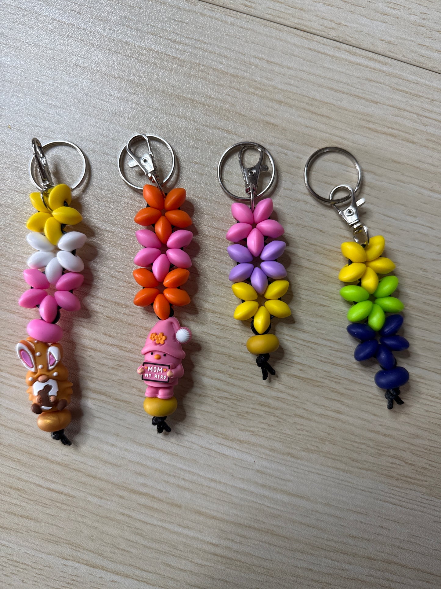 Lentil Bead Keychain