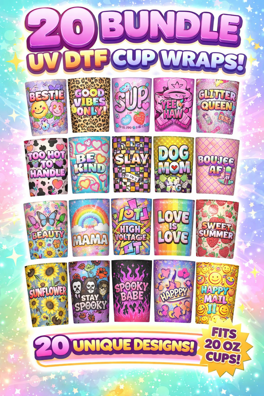 20 Wrap Uvdtf Bundle