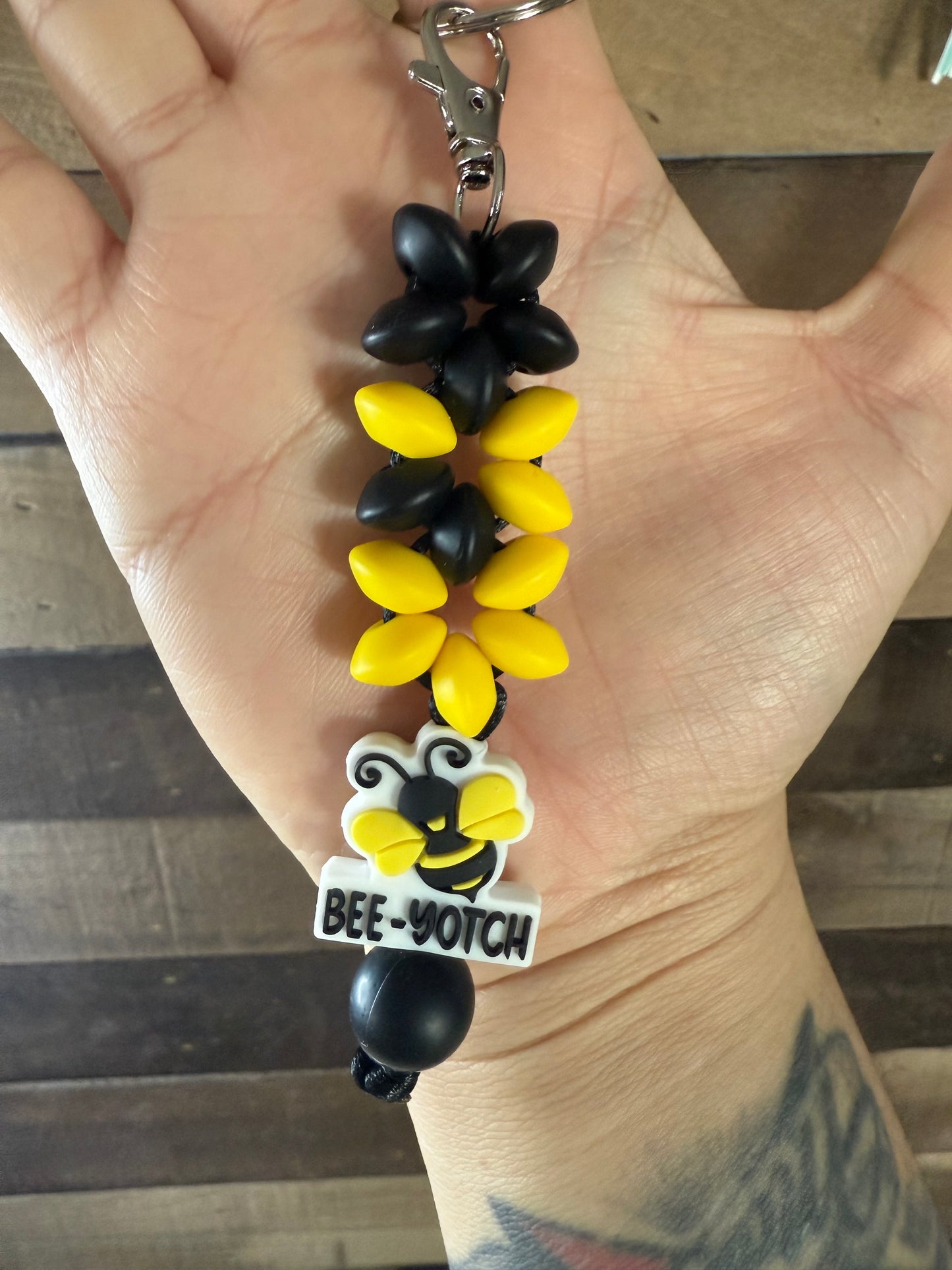 Lentil Bead Keychain