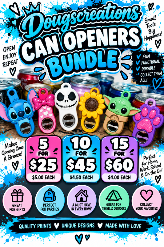 🥤 3D Can Openers – Mix &amp; Match Bundle