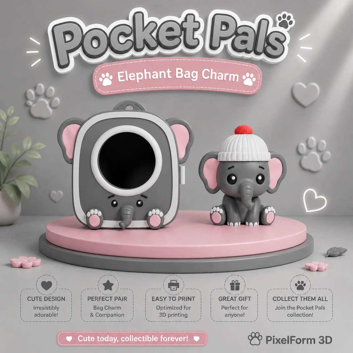 🐾 3D Printed Bag Pocket Pals