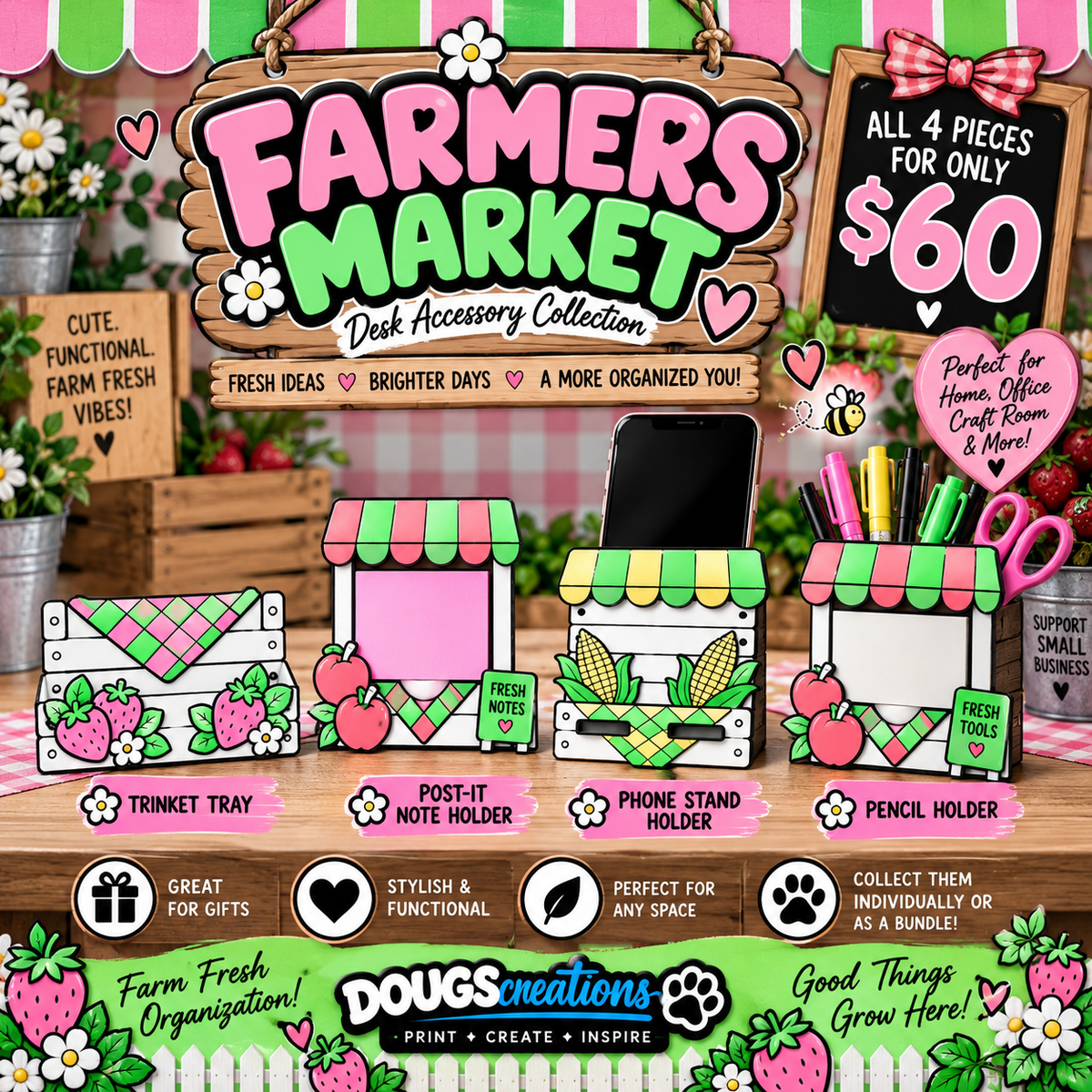 🌻 Farmers Market Desk Accessory Collection