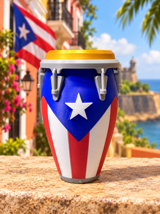Puerto Rican Conga Drink Holder with Built-In Metal Opener 🇵🇷