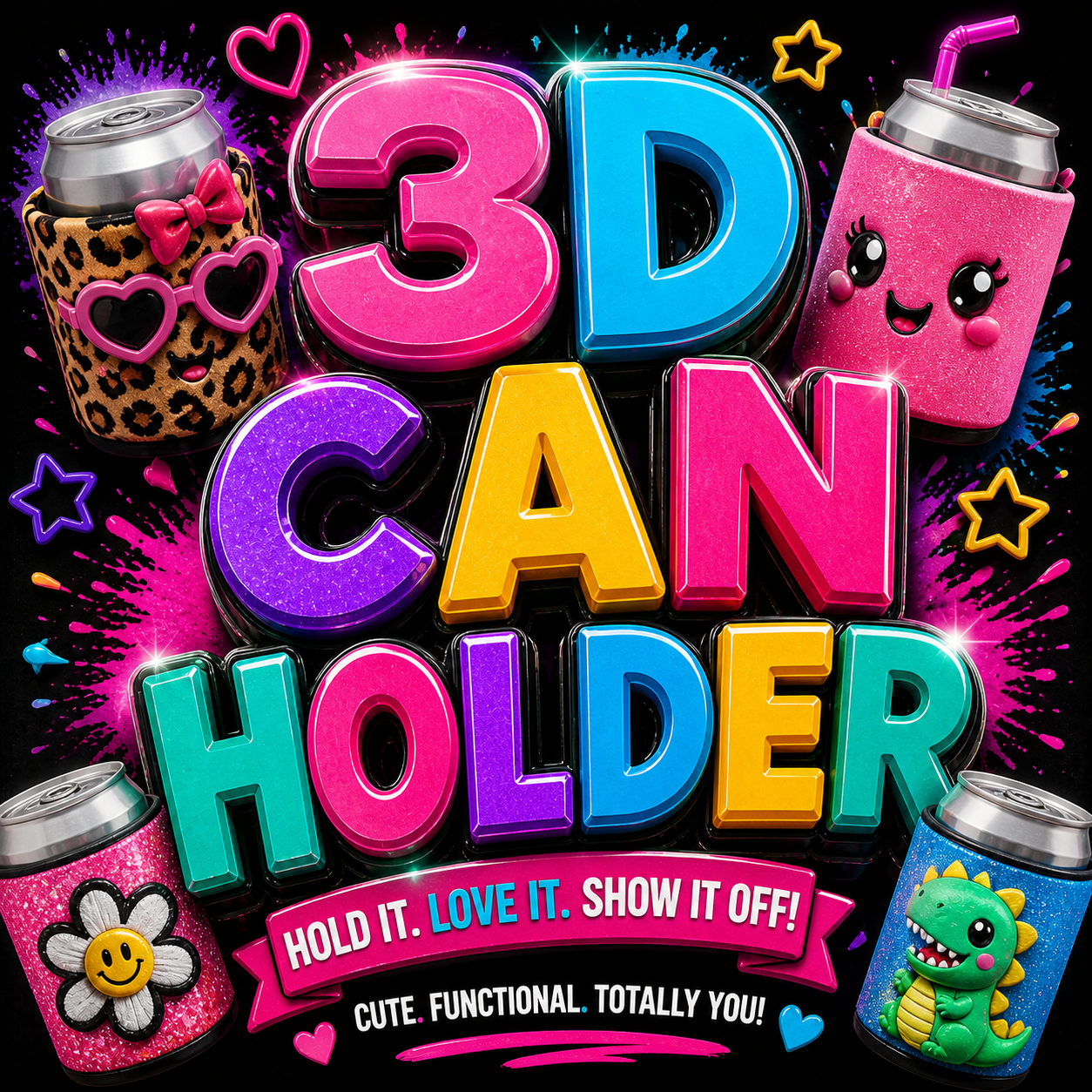 3D Printed Can coolers