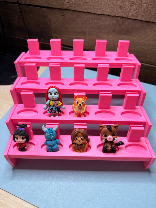 Detachable 4-Tier Clay Display Stand | 20 Slot Travel Display | Vendor Market Display | Custom Colors | Optional Character Topper Slot