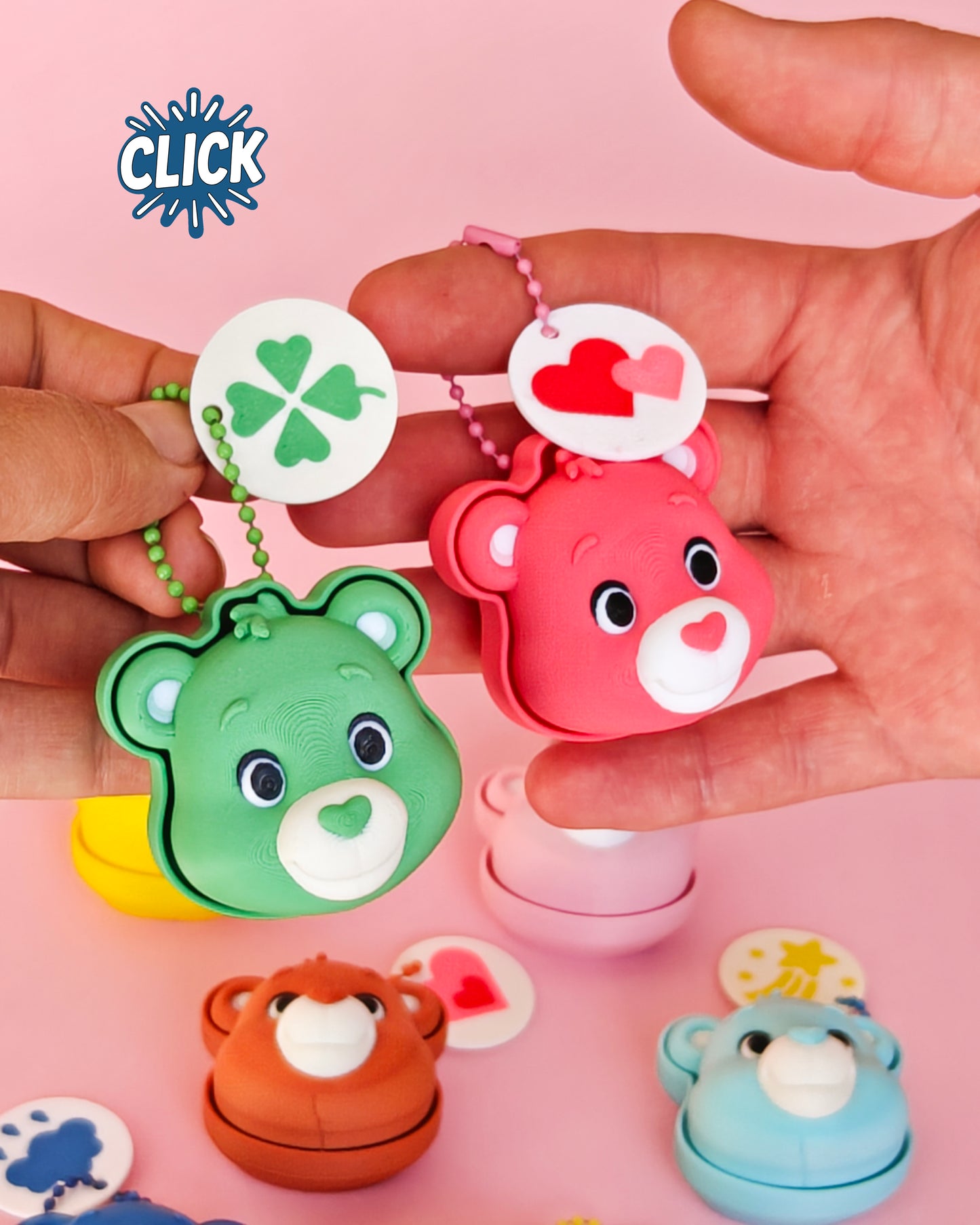 🧸 3D Printed Bear Clickers 🌈✨