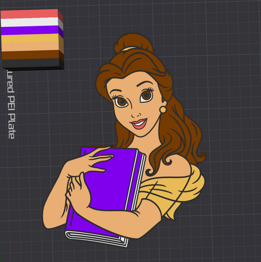 Princess Belle Pencil Holder STL File