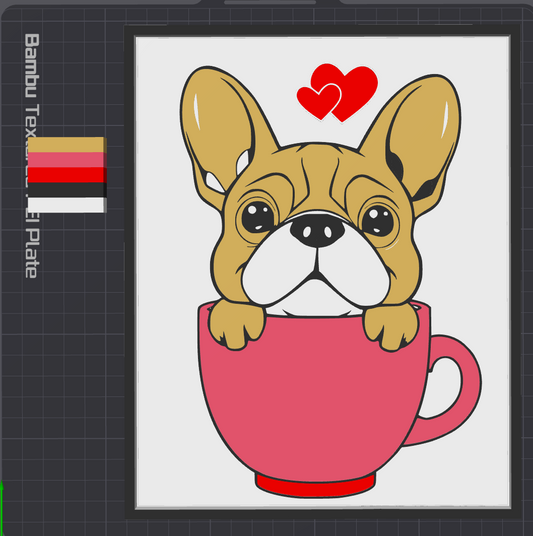 Frenchie Mug Trinket Tray (Digital 3mf)