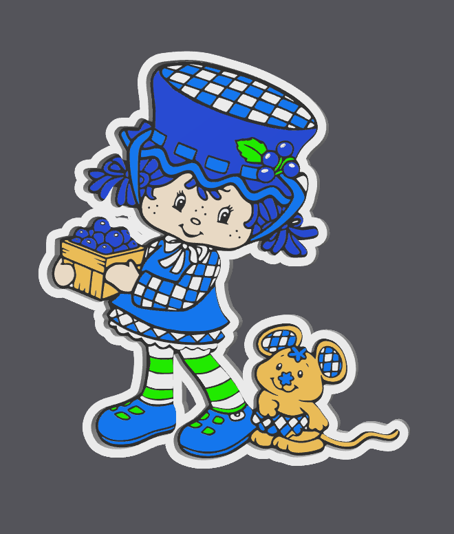 Blueberry Girl / 3mf Digital File
