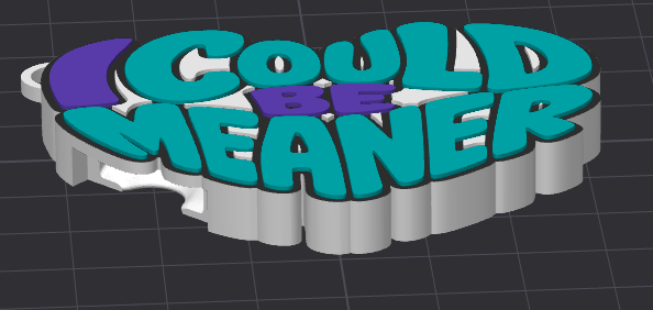 I Could Be Meaner Tab Opener | Funny Sarcastic Can Opener | 3D Printed Nail Saver