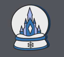 ❄️💙 Frozen Snowglobe Straw Topper | 3D Printed Winter Princess Tumbler Accessory