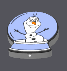 ☃️❄️ Snowman Globe Flatback Bead | 3D Printed Christmas Beadable Pen Accessory