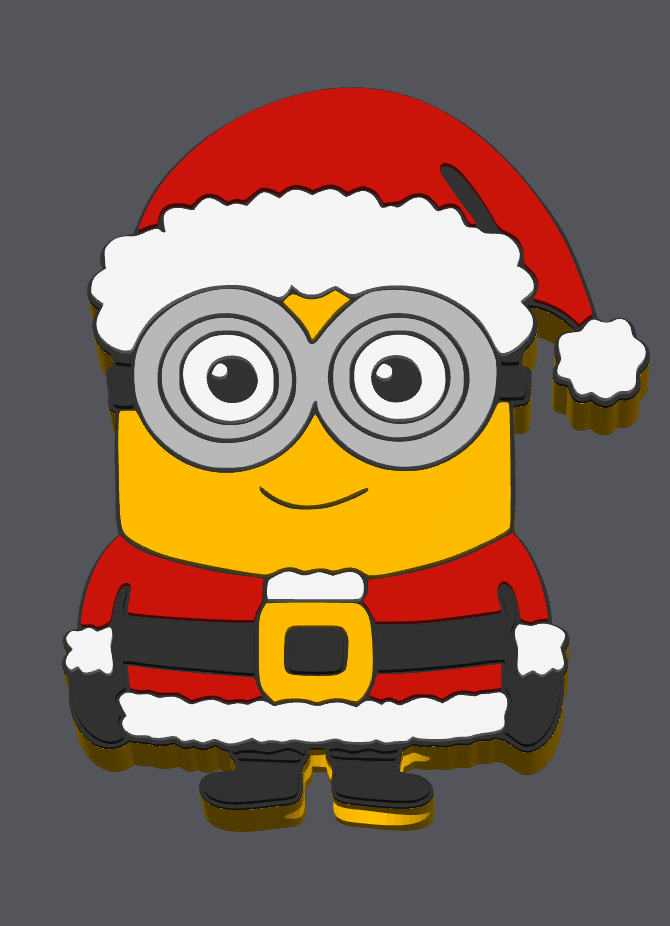 🎅💛 Minion with Santa Hat Straw Topper 🎄✨