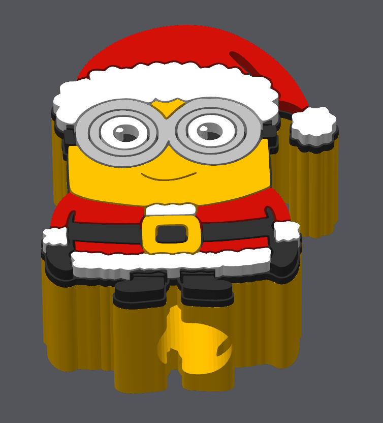 🎅💛 Minion with Santa Hat Straw Topper 🎄✨