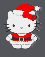 🎀🎅 Kitty with Santa Hat Straw Topper 🐱🎄