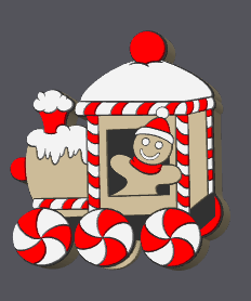 🚂 Gingerbread Train Straw Topper 🍪