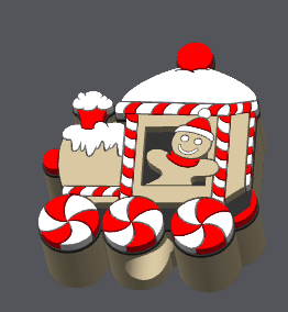 🚂 Gingerbread Train Straw Topper 🍪