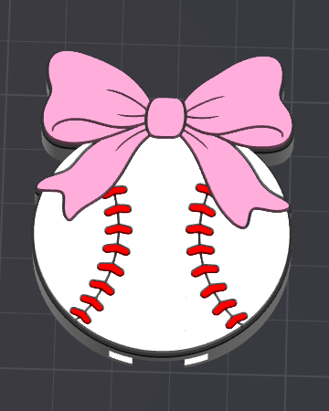 🥎🎀 Softball with Bow Tab Opener