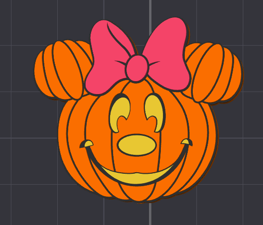 Girl Mouse Pumpkin Flat Back Bead