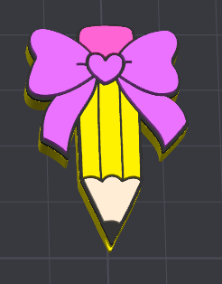 Pencil Bow Flat Back Bead