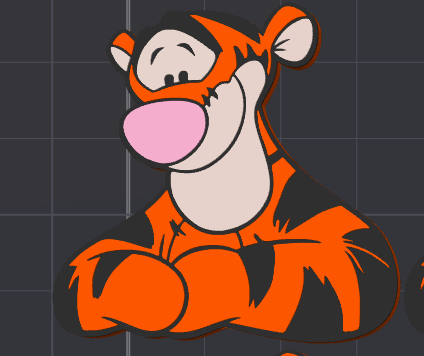 Tigg-er Flat Back Bead
