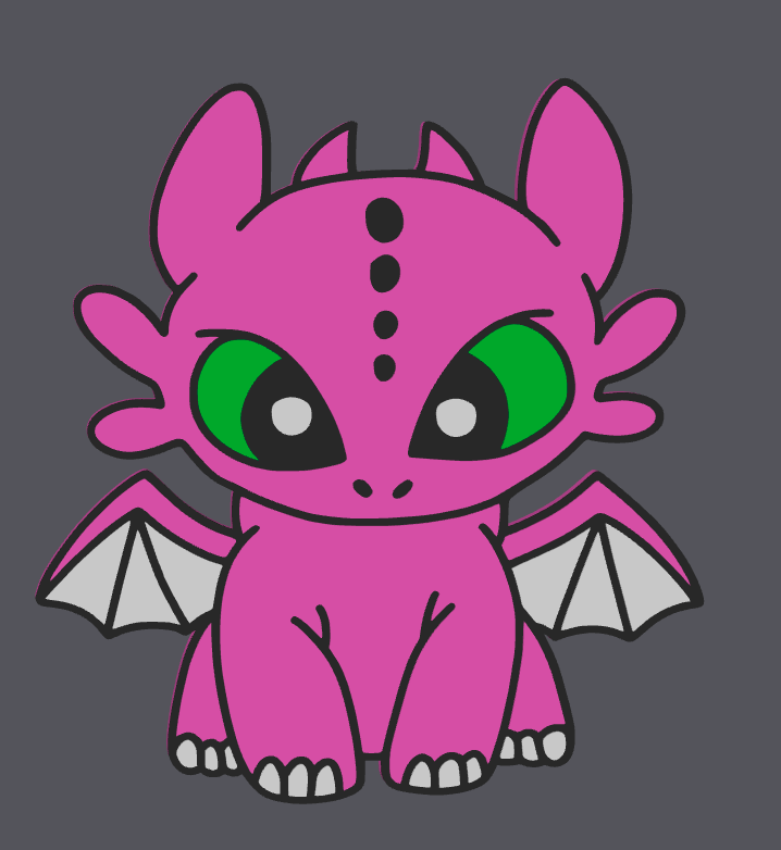 Dragon Flat Back Bead