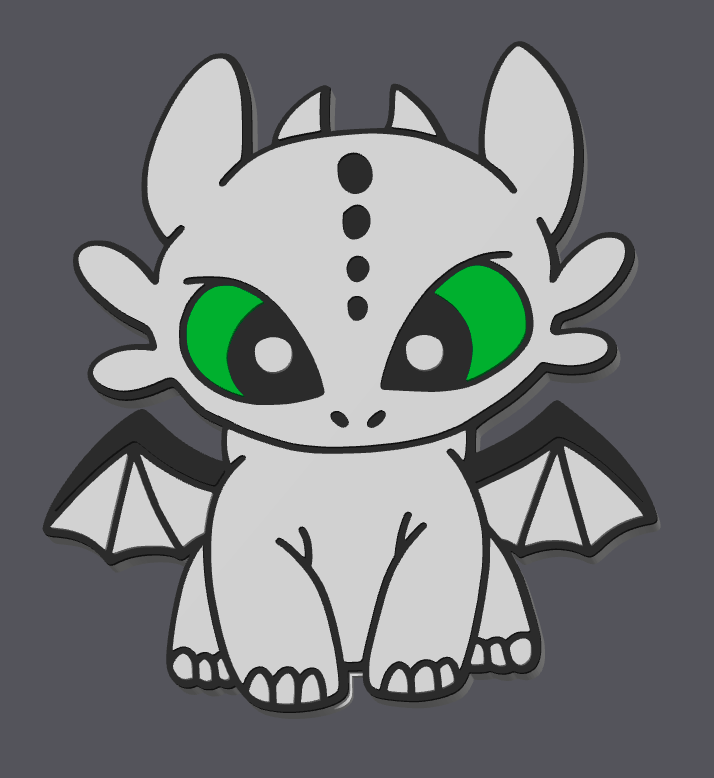 Dragon Flat Back Bead