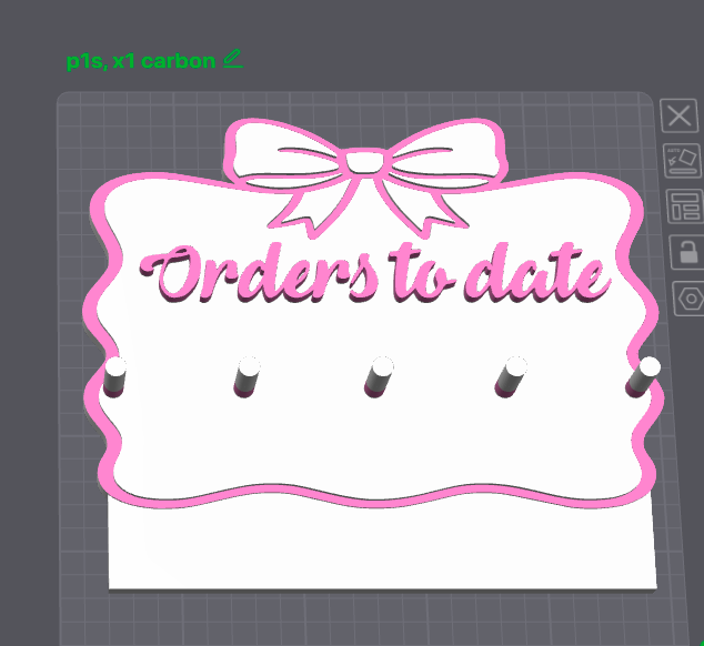 Coquette Order Counter 2 | 3D Printed Bow-Inspired Order Tracker