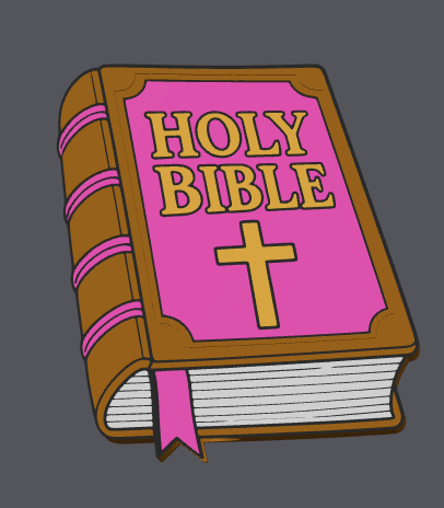 Holy Bible Straw Topper