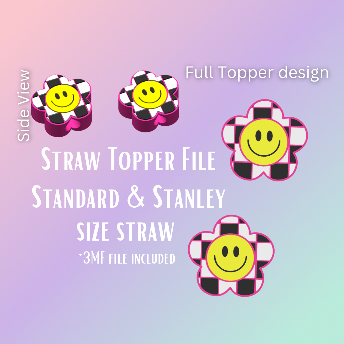 3D Straw Toppers