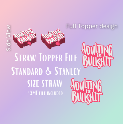 3D Straw Toppers