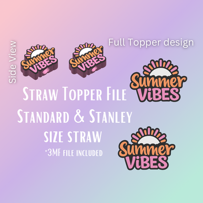 3D Straw Toppers