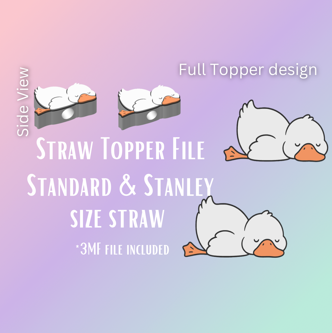 3D Straw Toppers