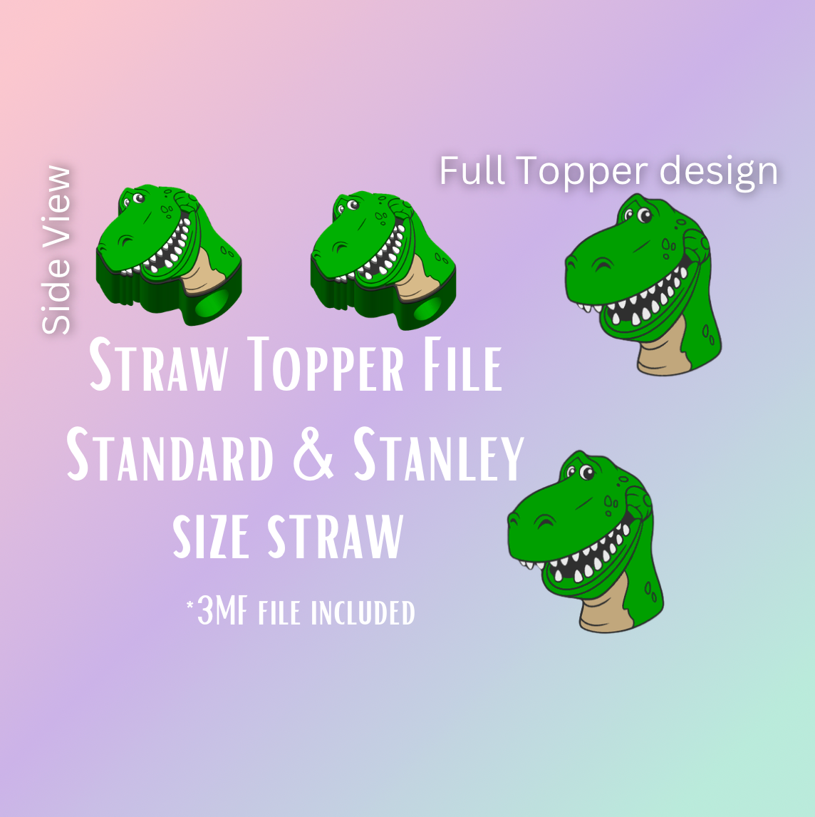 3D Straw Toppers
