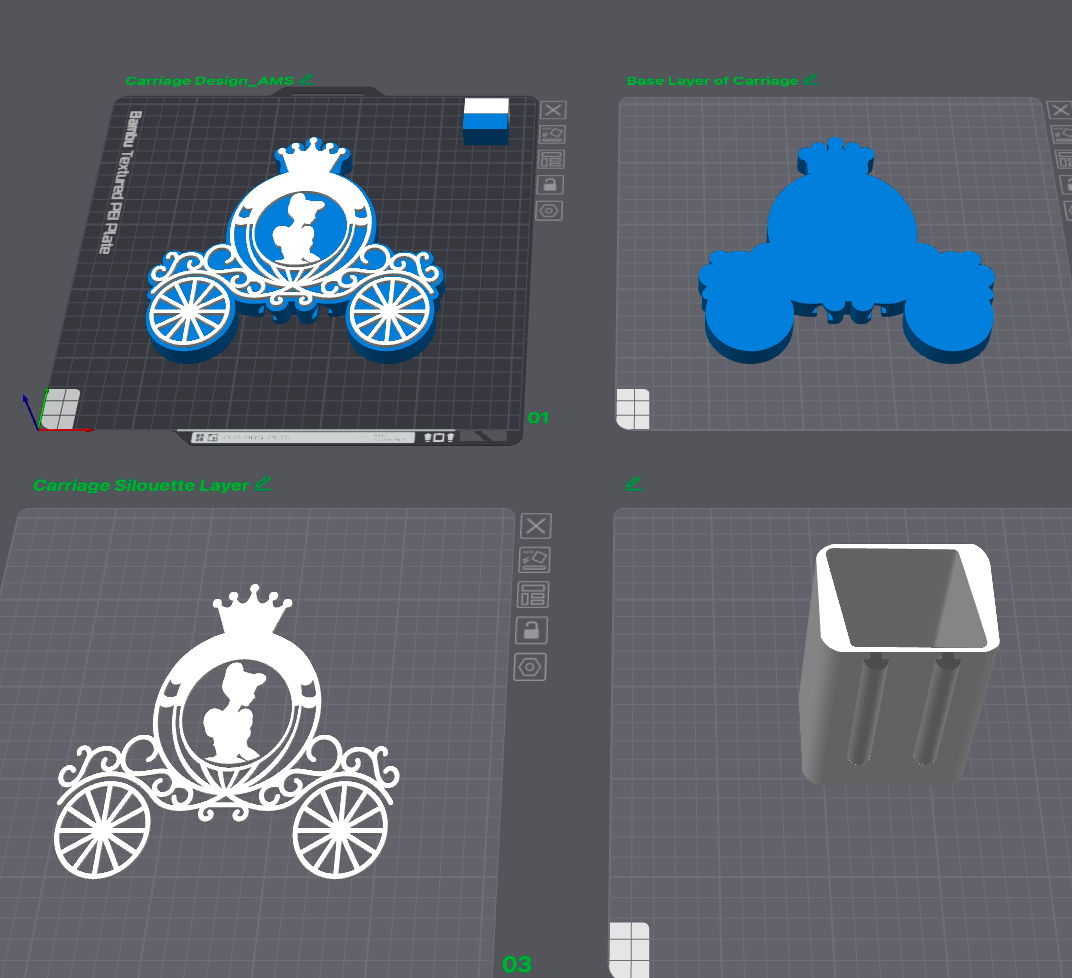👑✨ Magical Carriage Soap Holder | 3D Printed BBW Hand Soap Holder | Fairytale Bathroom Décor