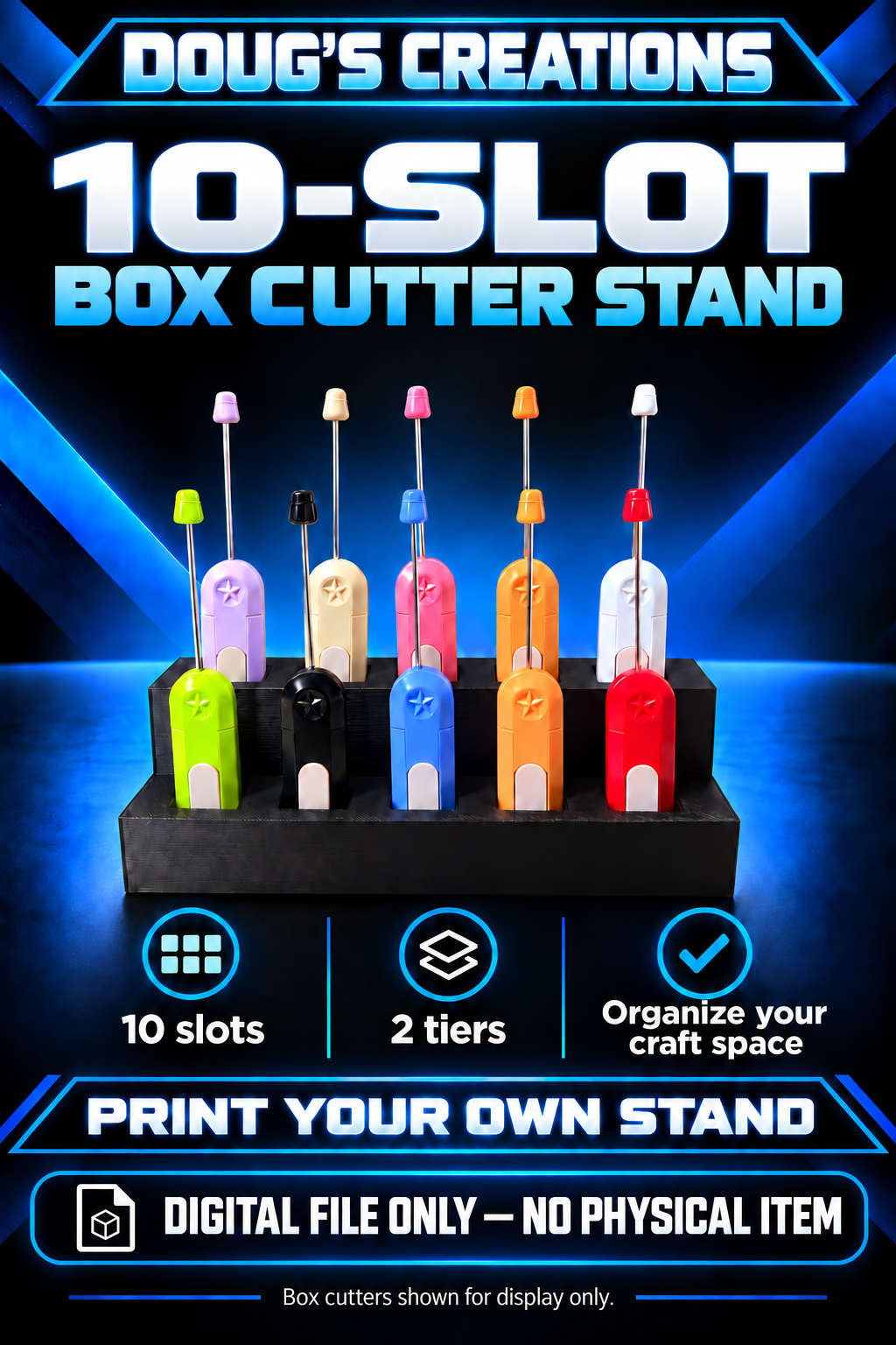 10-Slot Box Cutter Stand