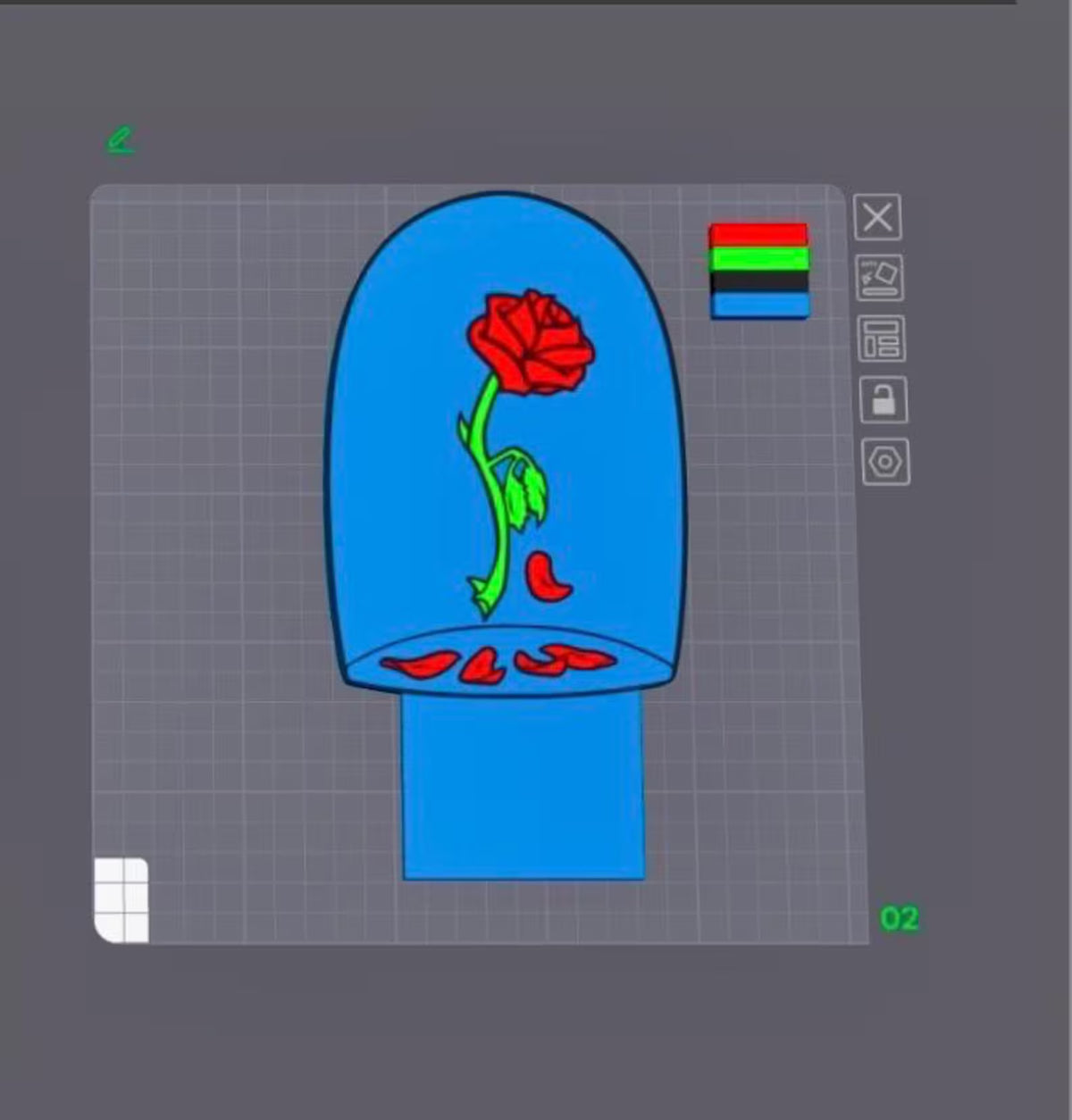 Rose Flower 40 Pen stand